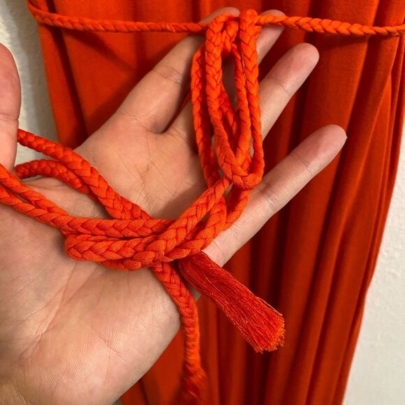 Matilda Jane Vibrant Orange Maxi Dress Size S - Picture 3 of 8